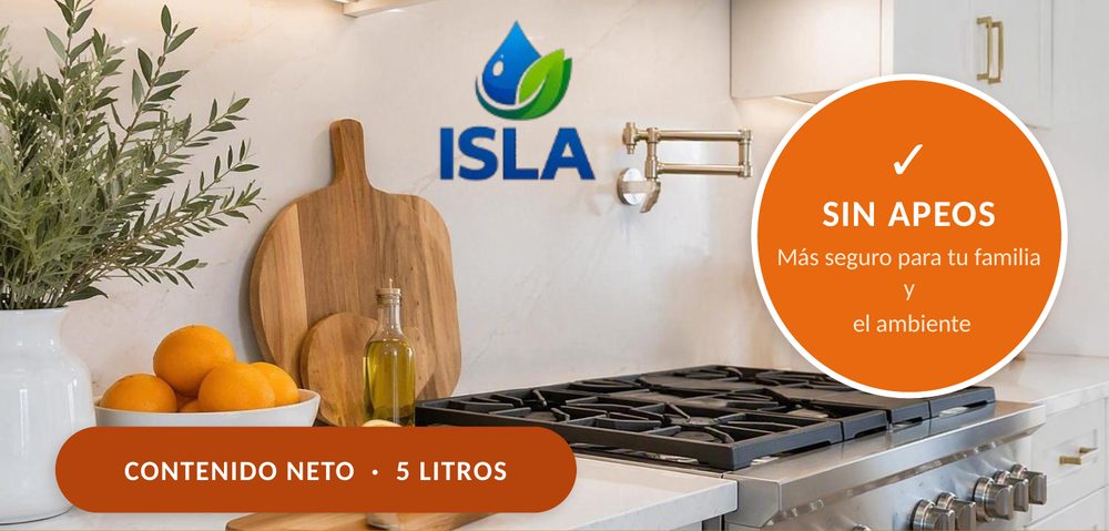 Etiqueta Desengrasante ISLA, línea cocina, 5 litros